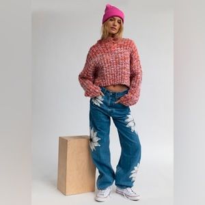 Levi's High Loose Jeans: Tropical Flower